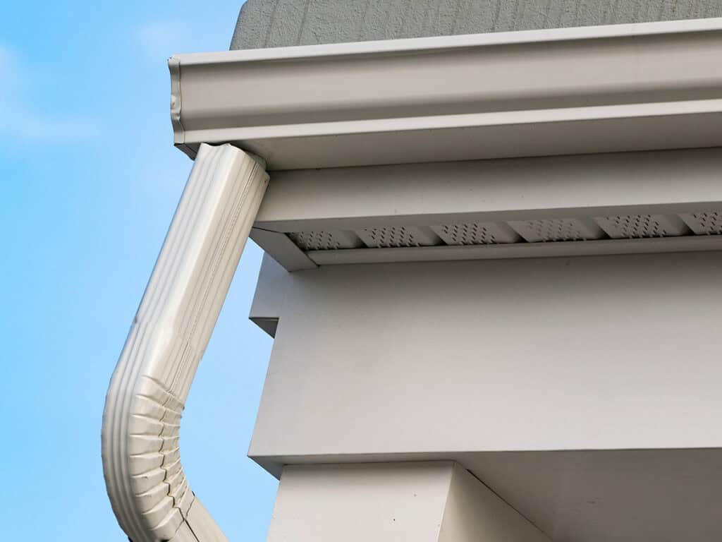 Gutter repair with roofing for troops