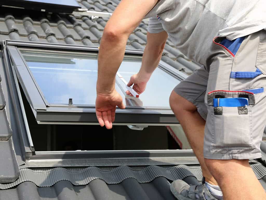 Skylight Replacement with Roofing for Troops