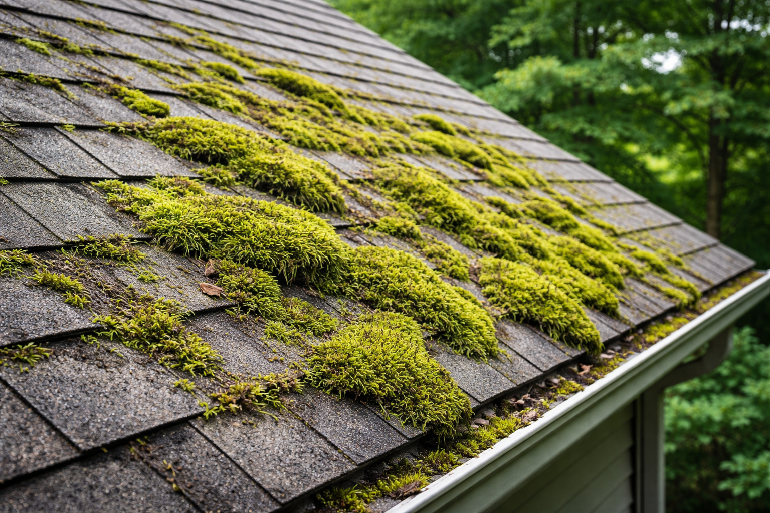 Moss Growth in Your roof