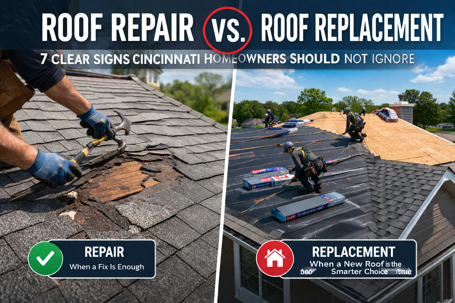 Roof Repair vs Roof Replacement